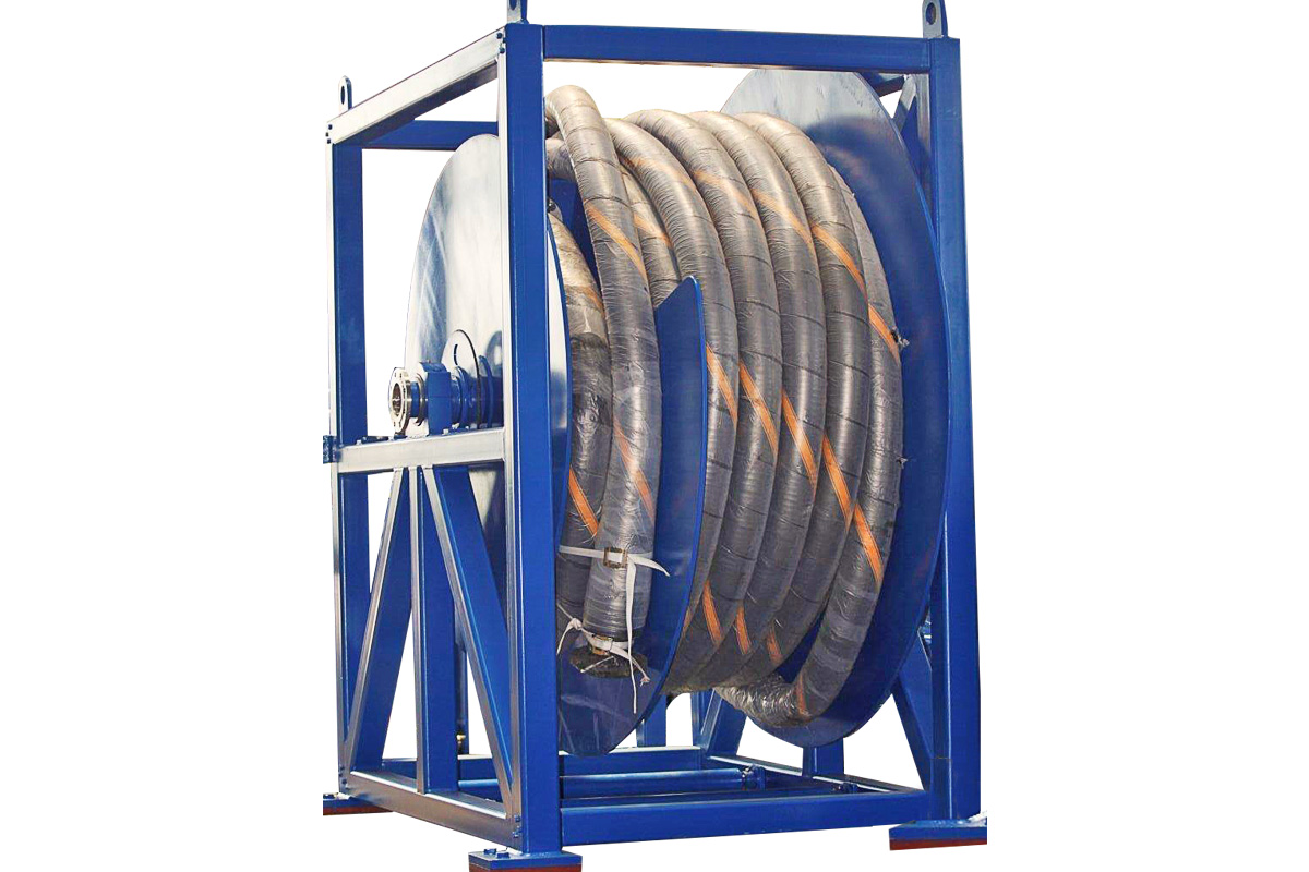 Jetting system hose reel assembly