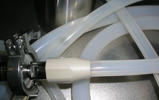 Hose for transfer of medicine suspension